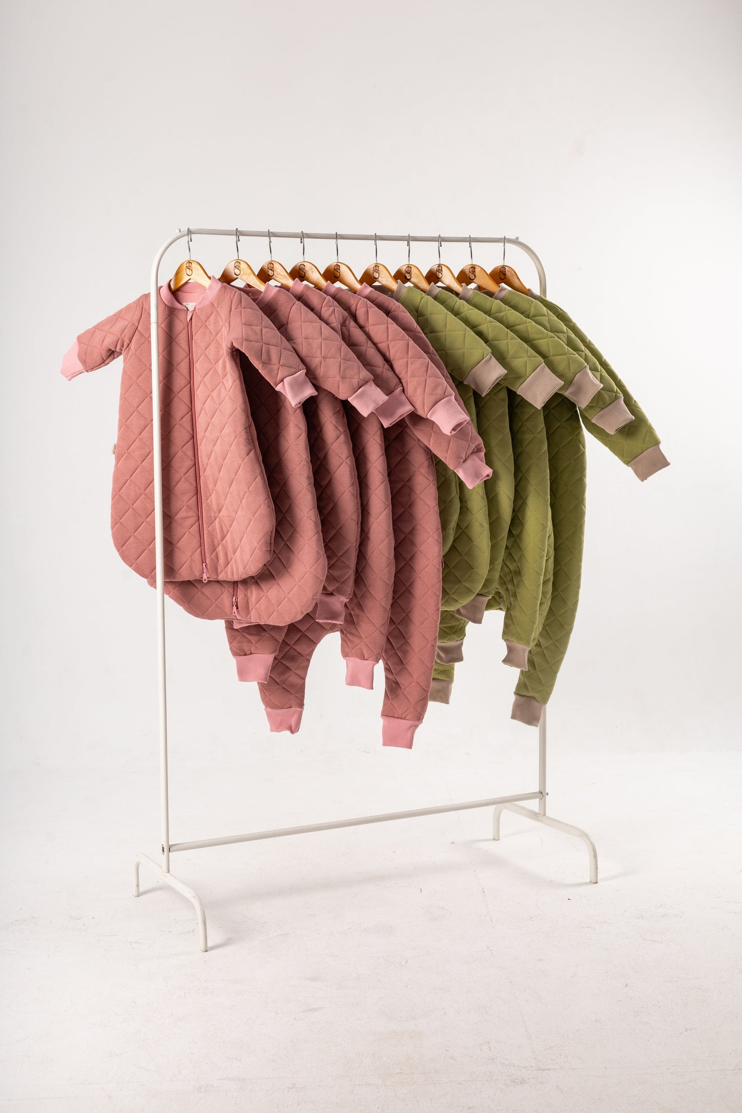 Sage- Sleeved Quilted Cotton Basic Sleeping Bag