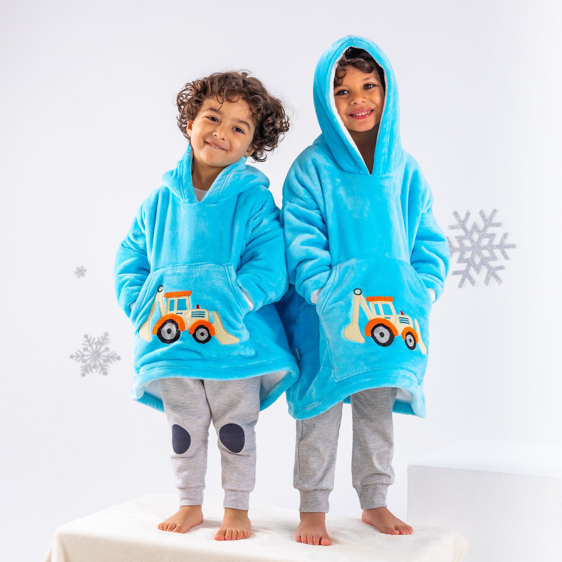 Excavator Snuddie Blanket