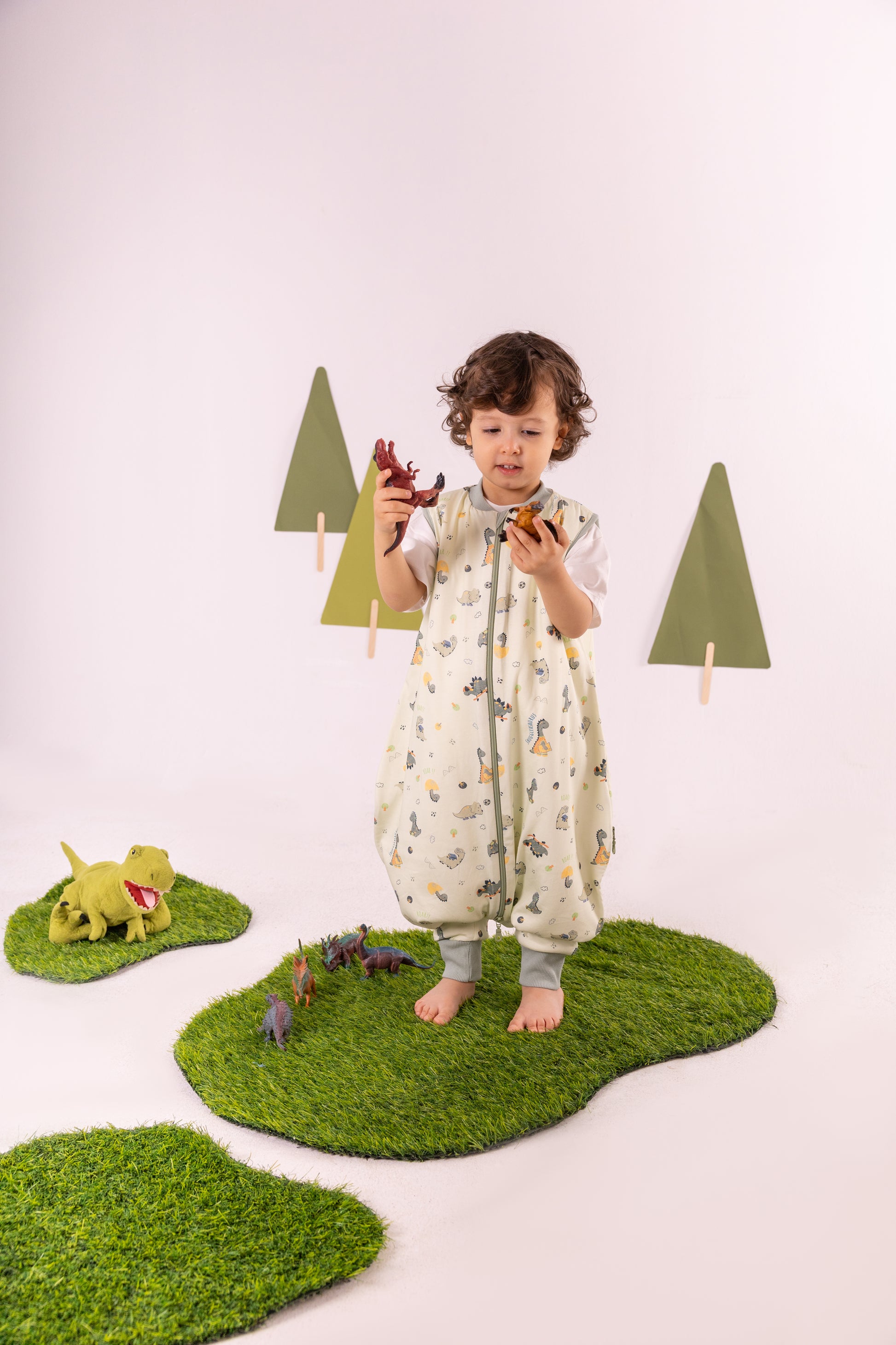 Dino Doodles- Sleeveless Summer/Spring Walker Sleeping Bag