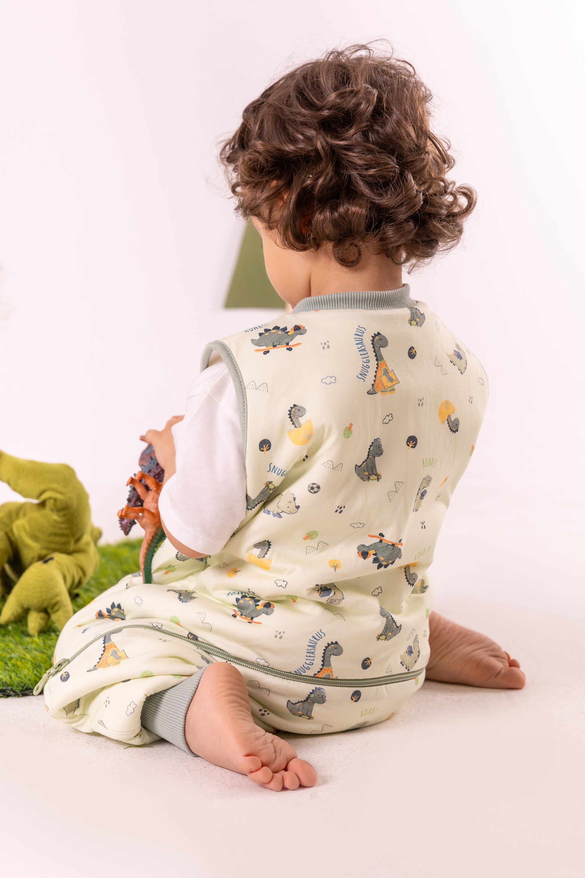 Dino Doodles- Sleeveless Summer/Spring Walker Sleeping Bag