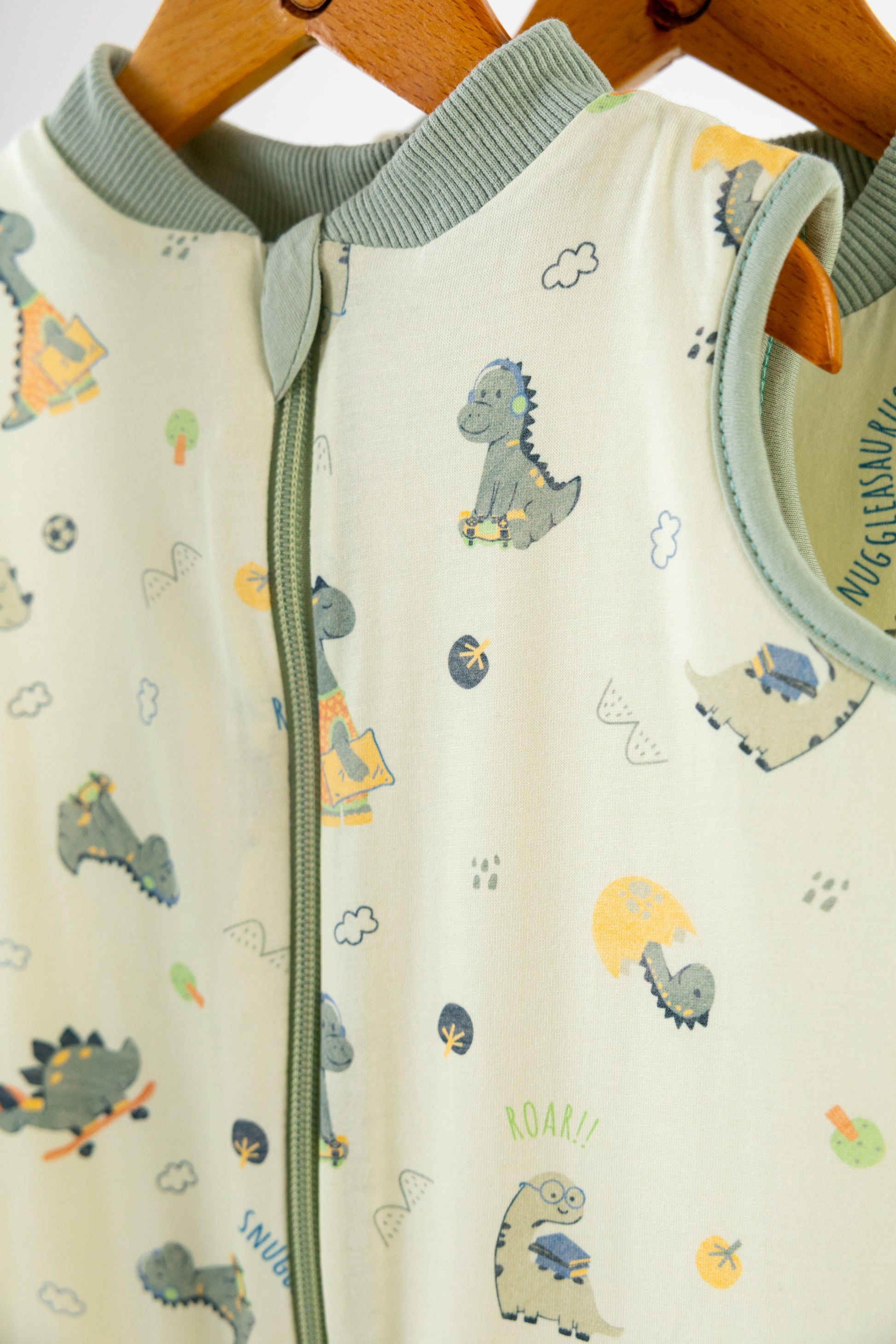 Dino Doodles- Sleeveless Summer/Spring Walker Sleeping Bag