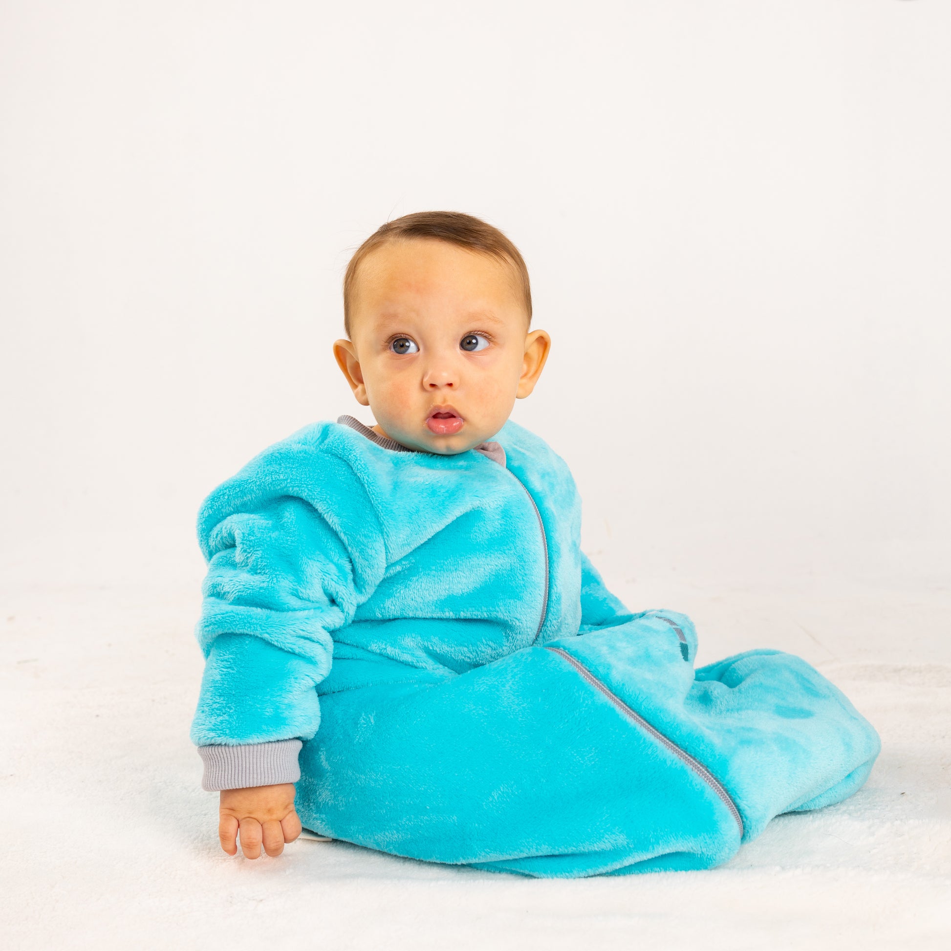 Blue Robot- Sleeved Polar Fleece Basic Sleeping Bag