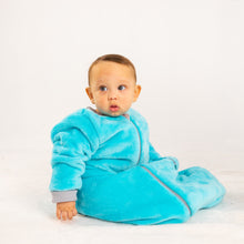 Load image into Gallery viewer, Blue Robot- Sleeved Polar Fleece Basic Sleeping Bag
