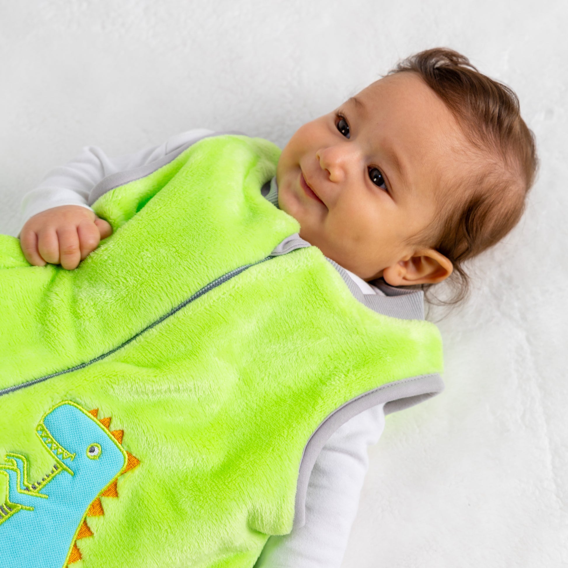 Green Dino- Sleeveless Polar Fleece Basic Sleeping Bag