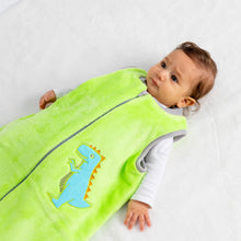 Load image into Gallery viewer, Green Dino- Sleeveless Polar Fleece Basic Sleeping Bag
