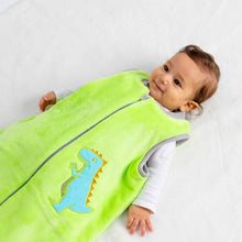 Load image into Gallery viewer, Green Dino- Sleeveless Polar Fleece Basic Sleeping Bag
