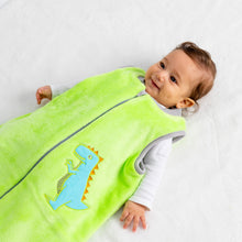 Load image into Gallery viewer, Green Dino- Sleeveless Polar Fleece Basic Sleeping Bag
