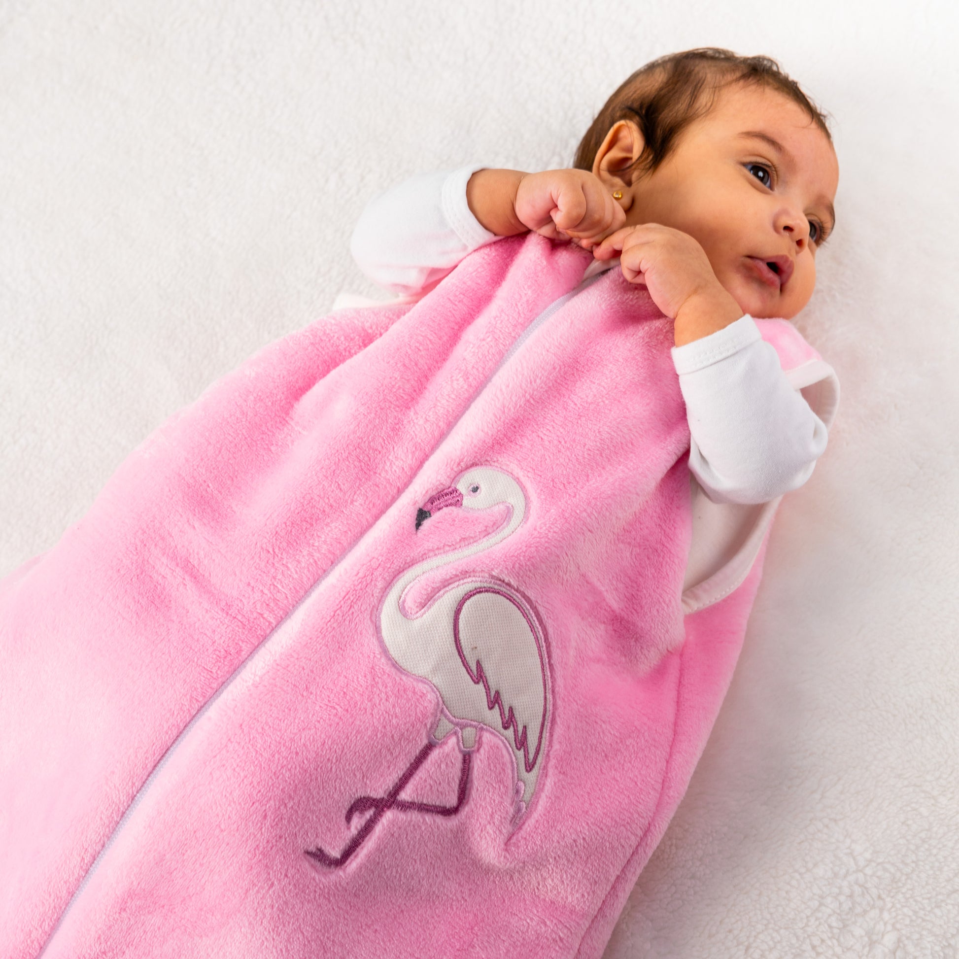 Pink Flamingo- Sleeveless Polar Fleece Basic Sleeping Bag