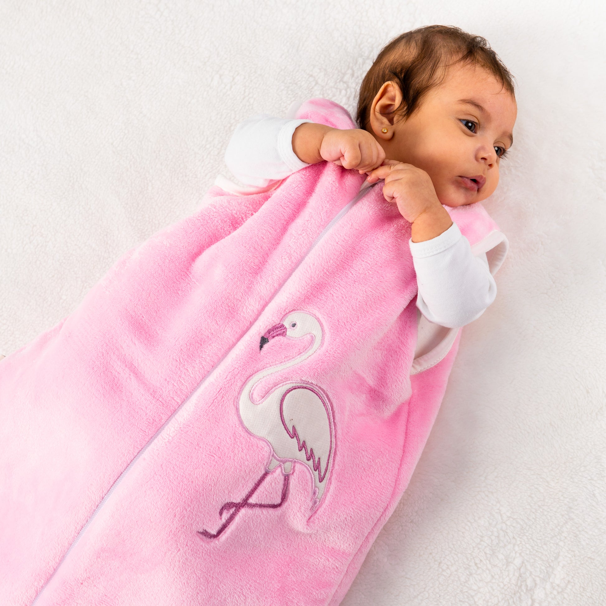 Pink Flamingo- Sleeveless Polar Fleece Basic Sleeping Bag