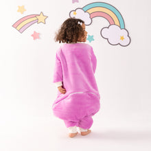 Load image into Gallery viewer, Purple Unicorn- Sleeved Polar Fleece Walker Sleeping Bag
