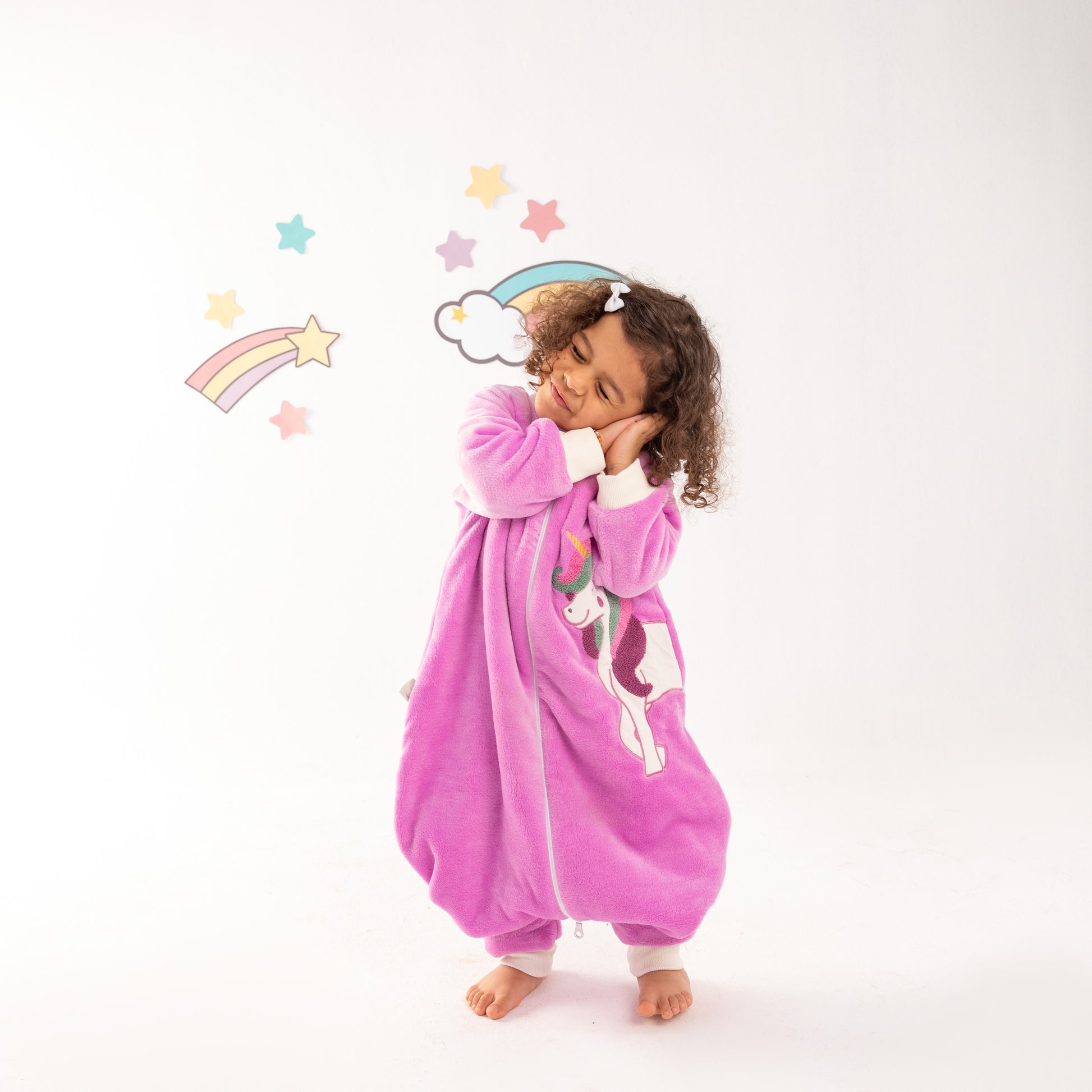 Purple Unicorn- Sleeved Polar Fleece Walker Sleeping Bag