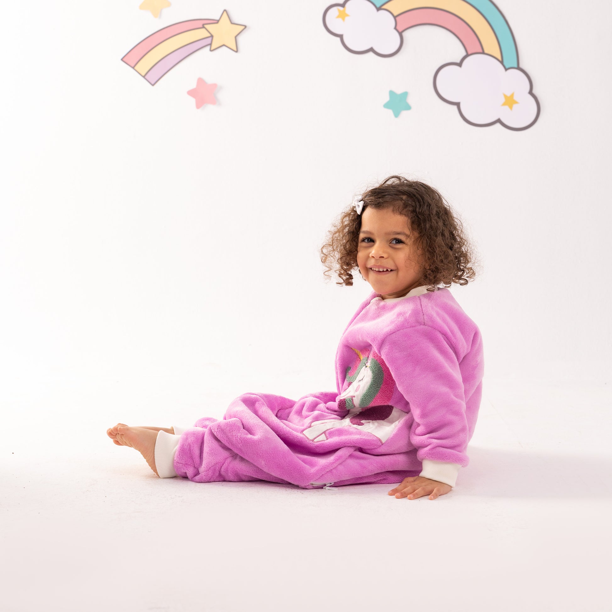 Purple Unicorn- Sleeved Polar Fleece Walker Sleeping Bag