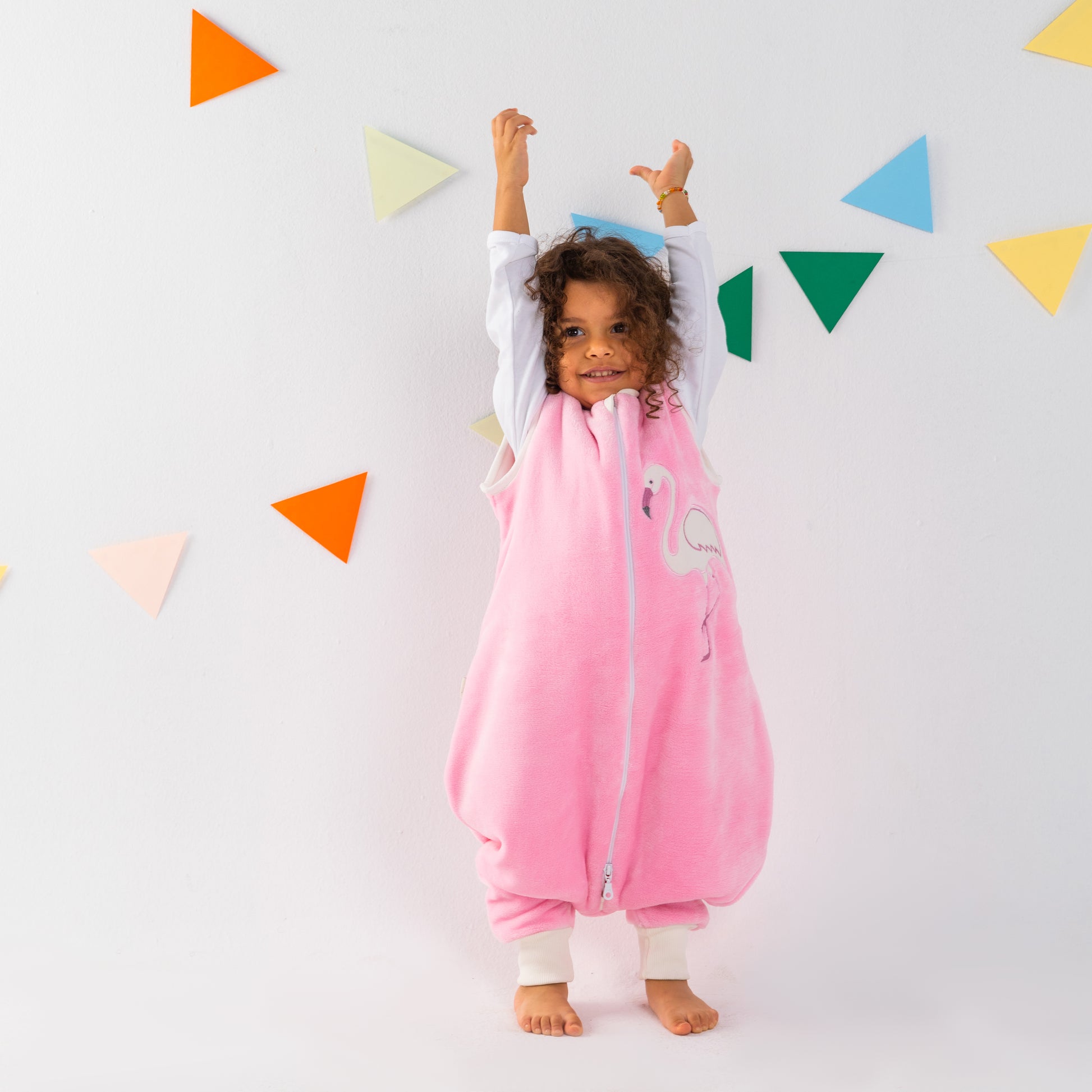 Pink Flamingo- Sleeveless Polar Fleece Walker Sleeping Bag