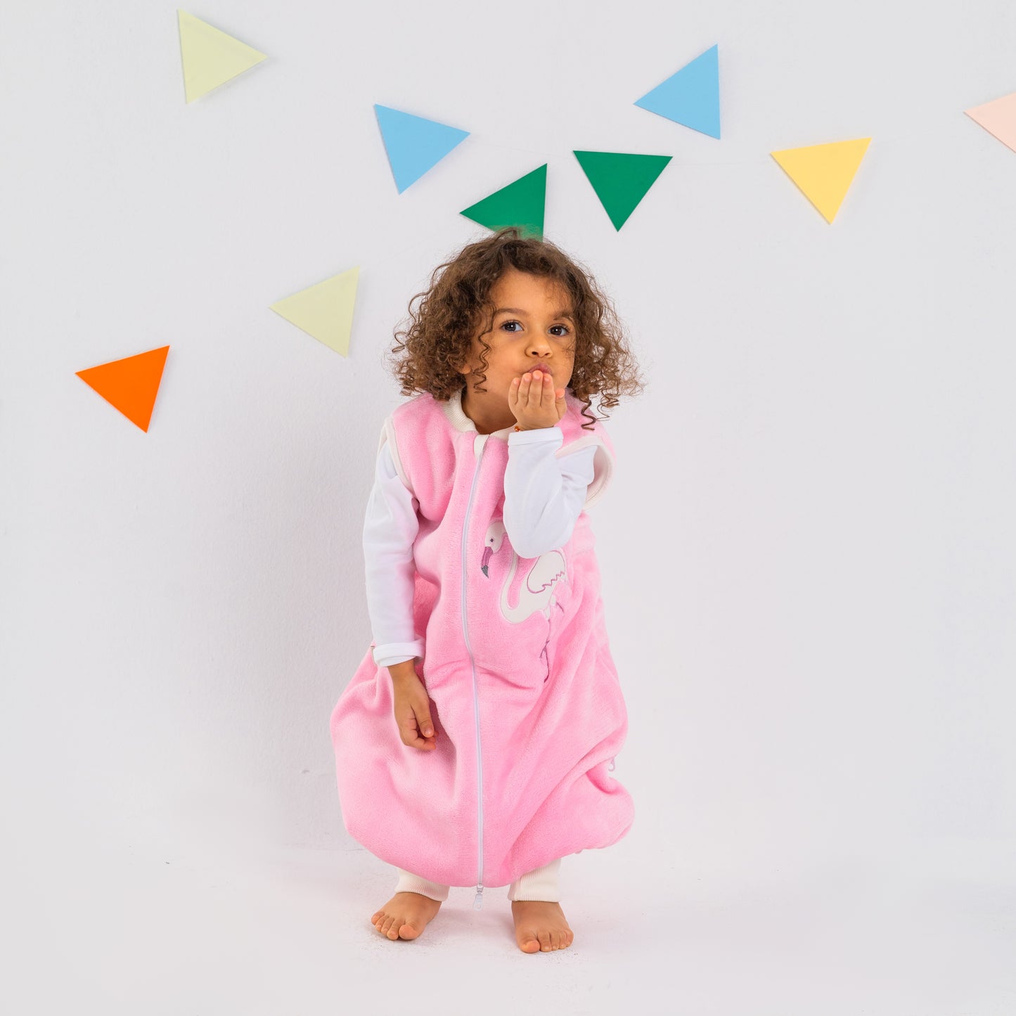 Pink Flamingo- Sleeveless Polar Fleece Walker Sleeping Bag