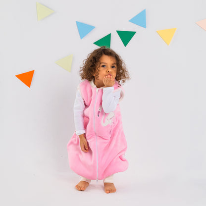 Pink Flamingo- Sleeveless Polar Fleece Walker Sleeping Bag