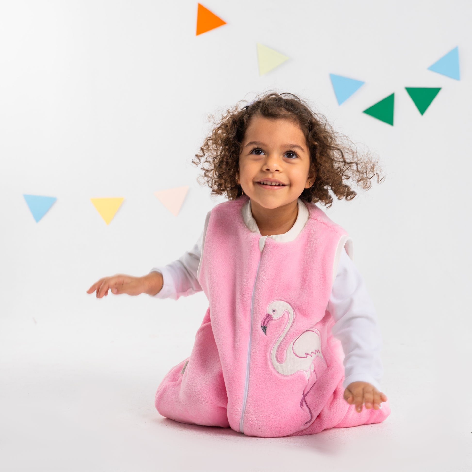 Pink Flamingo- Sleeveless Polar Fleece Walker Sleeping Bag