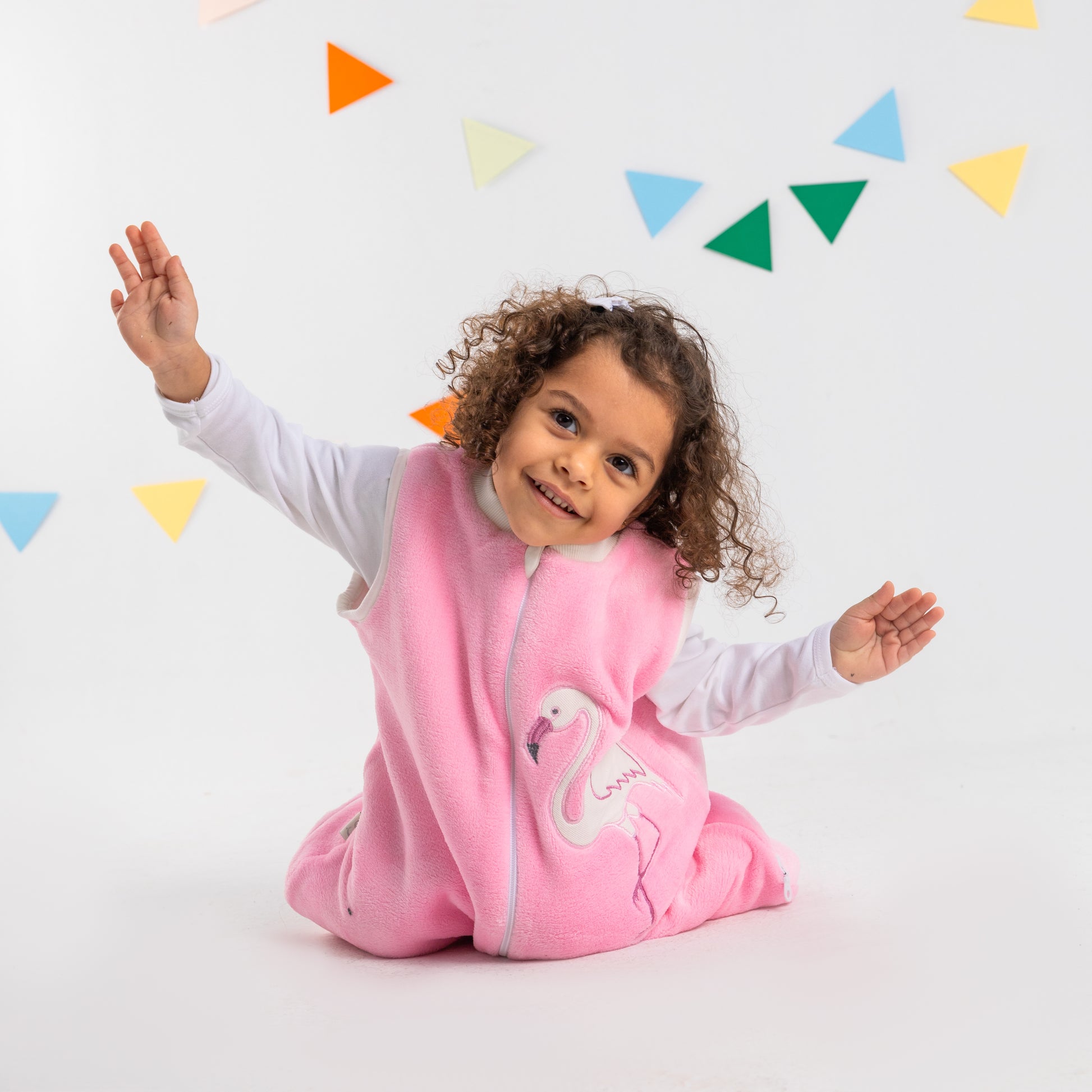 Pink Flamingo- Sleeveless Polar Fleece Walker Sleeping Bag