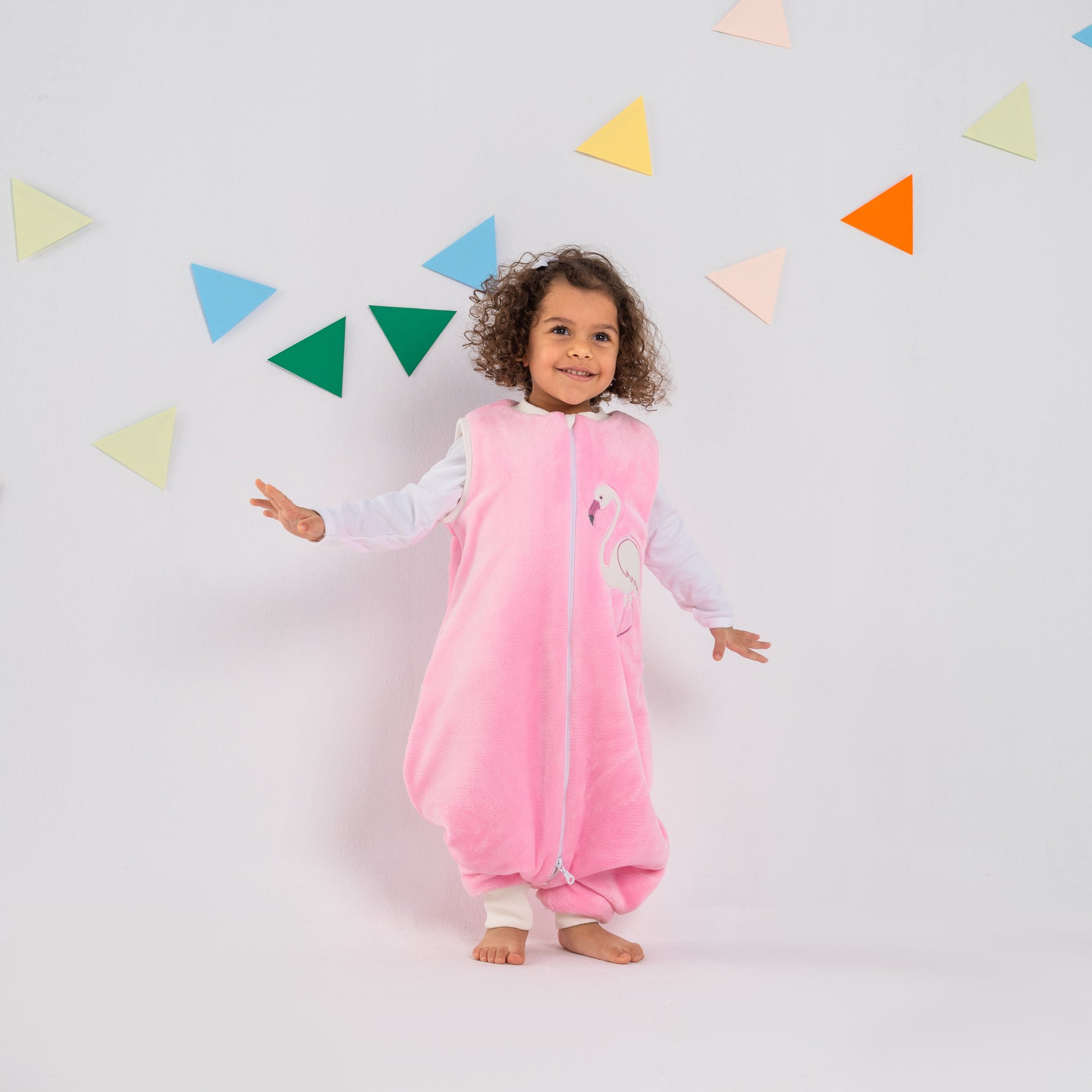 Pink Flamingo- Sleeveless Polar Fleece Walker Sleeping Bag