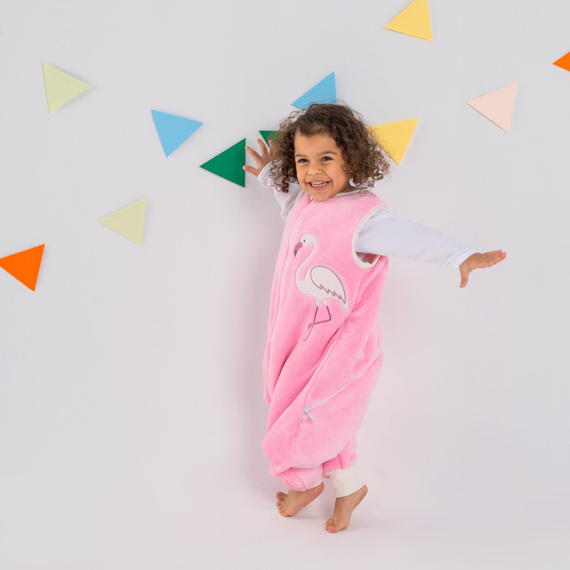 Pink Flamingo- Sleeveless Polar Fleece Walker Sleeping Bag