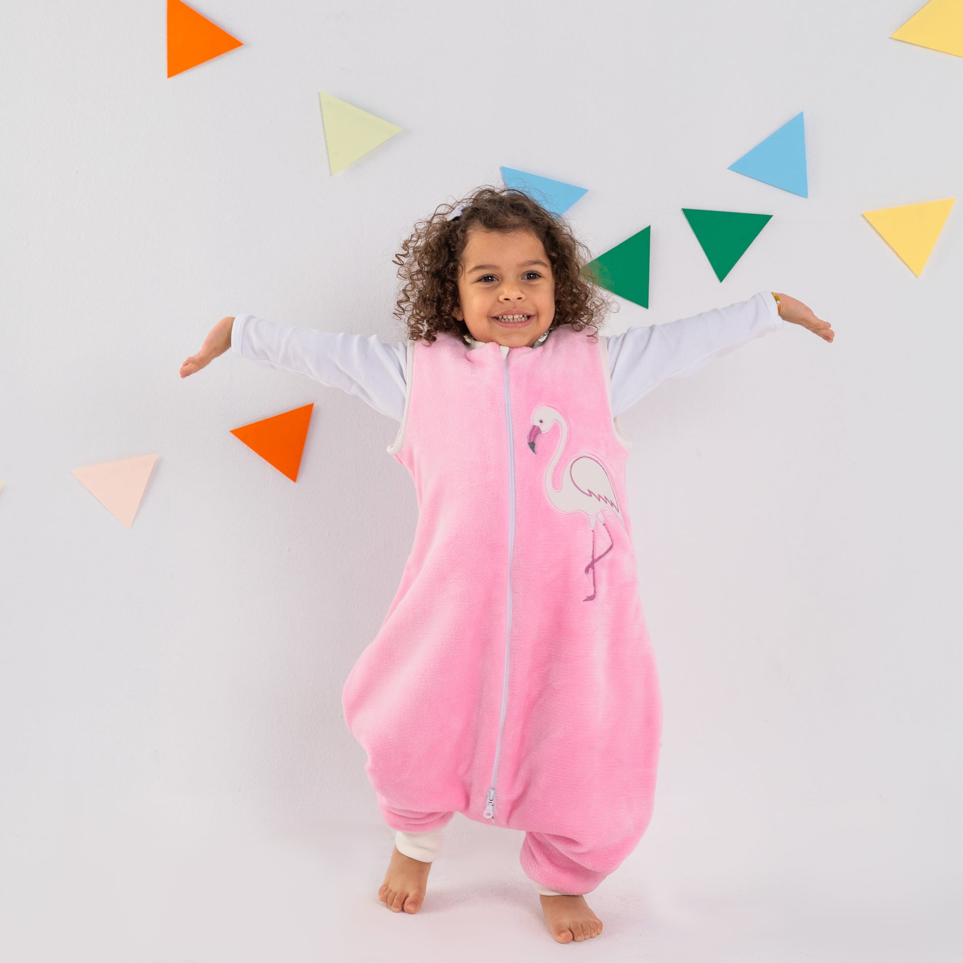 Pink Flamingo- Sleeveless Polar Fleece Walker Sleeping Bag