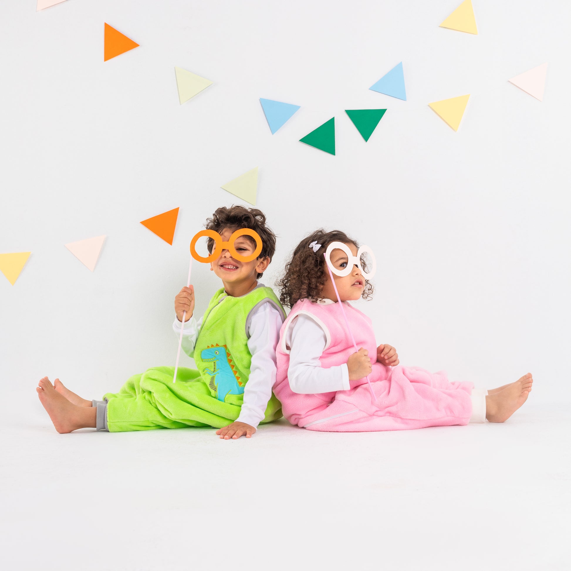 Green Dino- Sleeveless Polar Fleece Walker Sleeping Bag