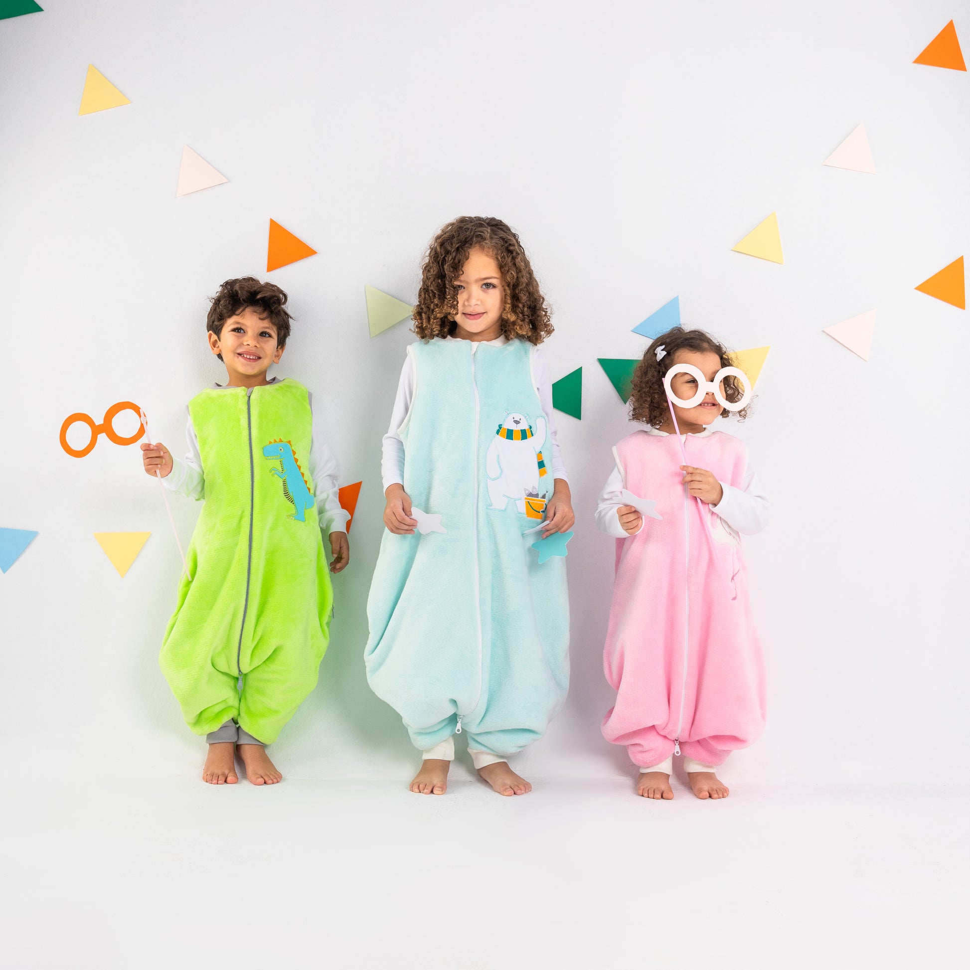 Baby Blue Bear- Sleeveless Polar Fleece Walker Sleeping Bag