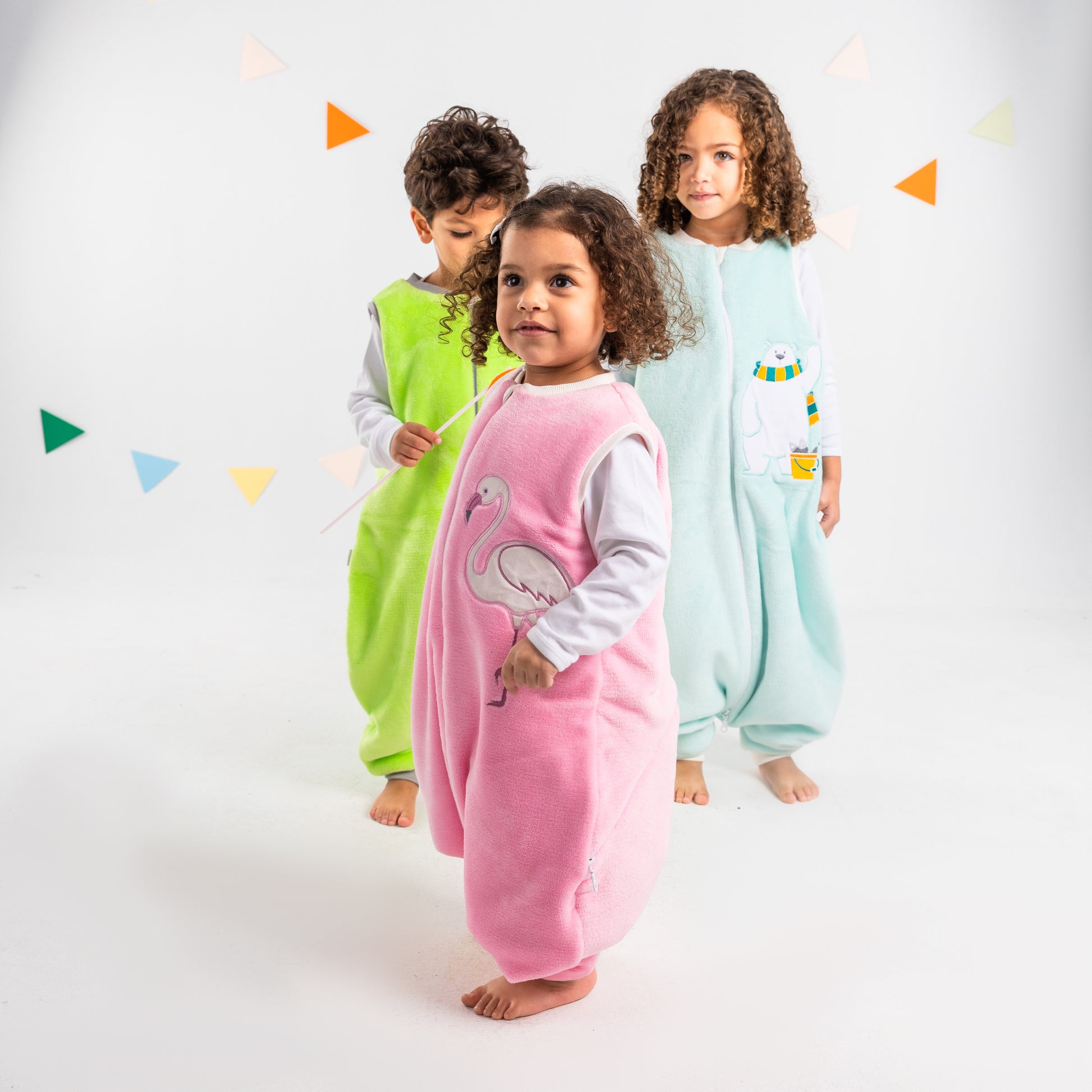 Baby Blue Bear- Sleeveless Polar Fleece Walker Sleeping Bag