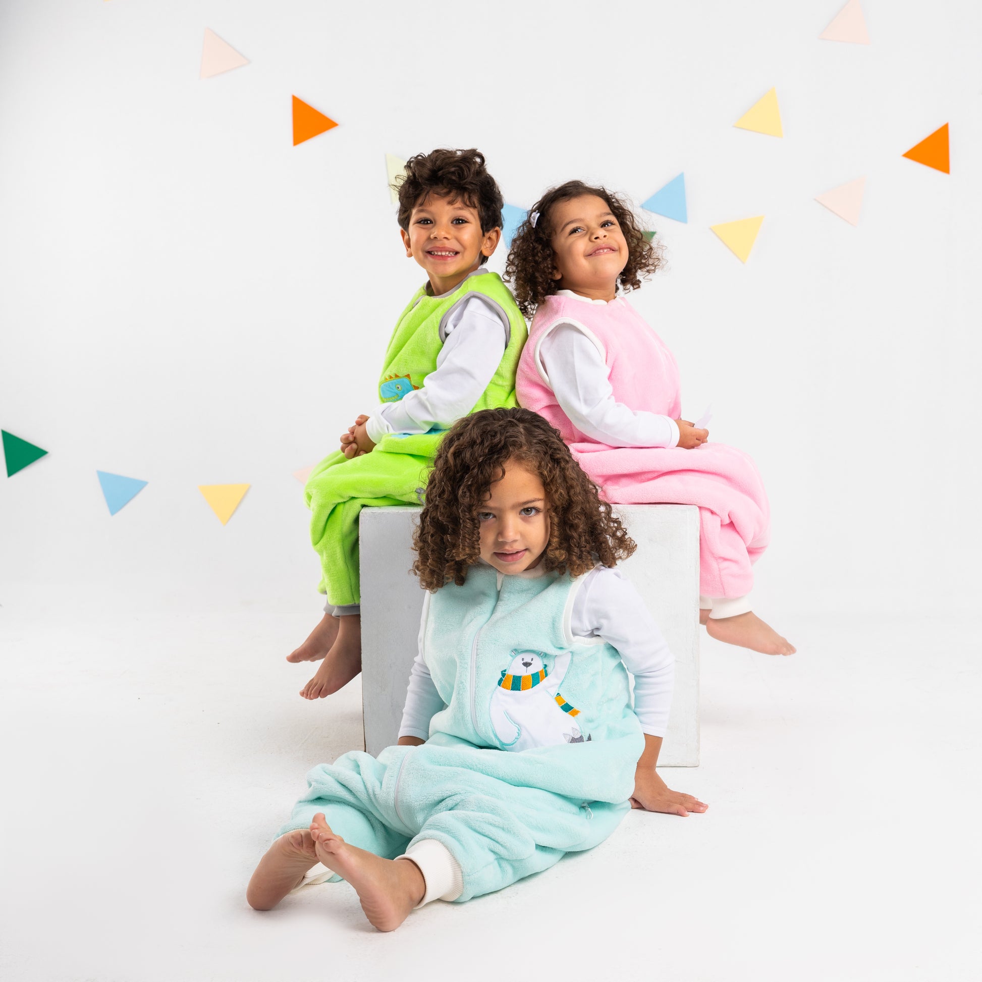 Baby Blue Bear- Sleeveless Polar Fleece Walker Sleeping Bag