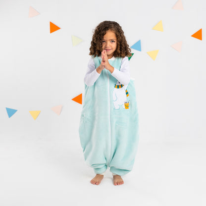 Baby Blue Bear- Sleeveless Polar Fleece Walker Sleeping Bag