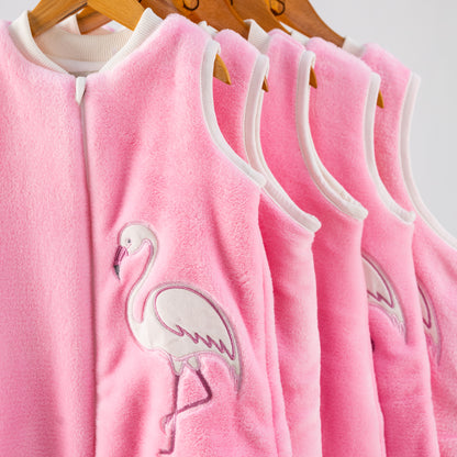 Pink Flamingo- Sleeveless Polar Fleece Basic Sleeping Bag