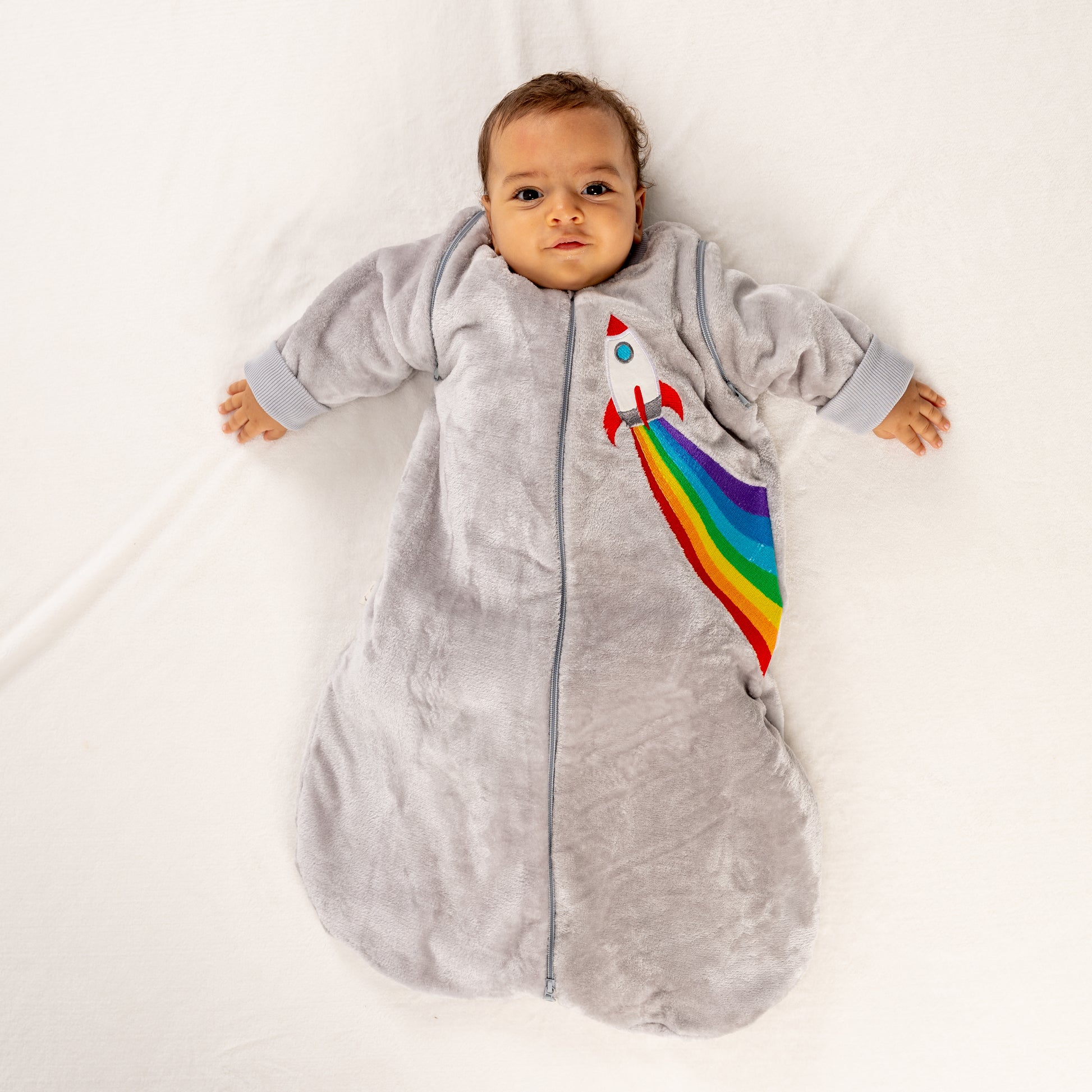 Rainbow Rocket- Removable Sleeves Polar Fleece Basic Sleeping Bag