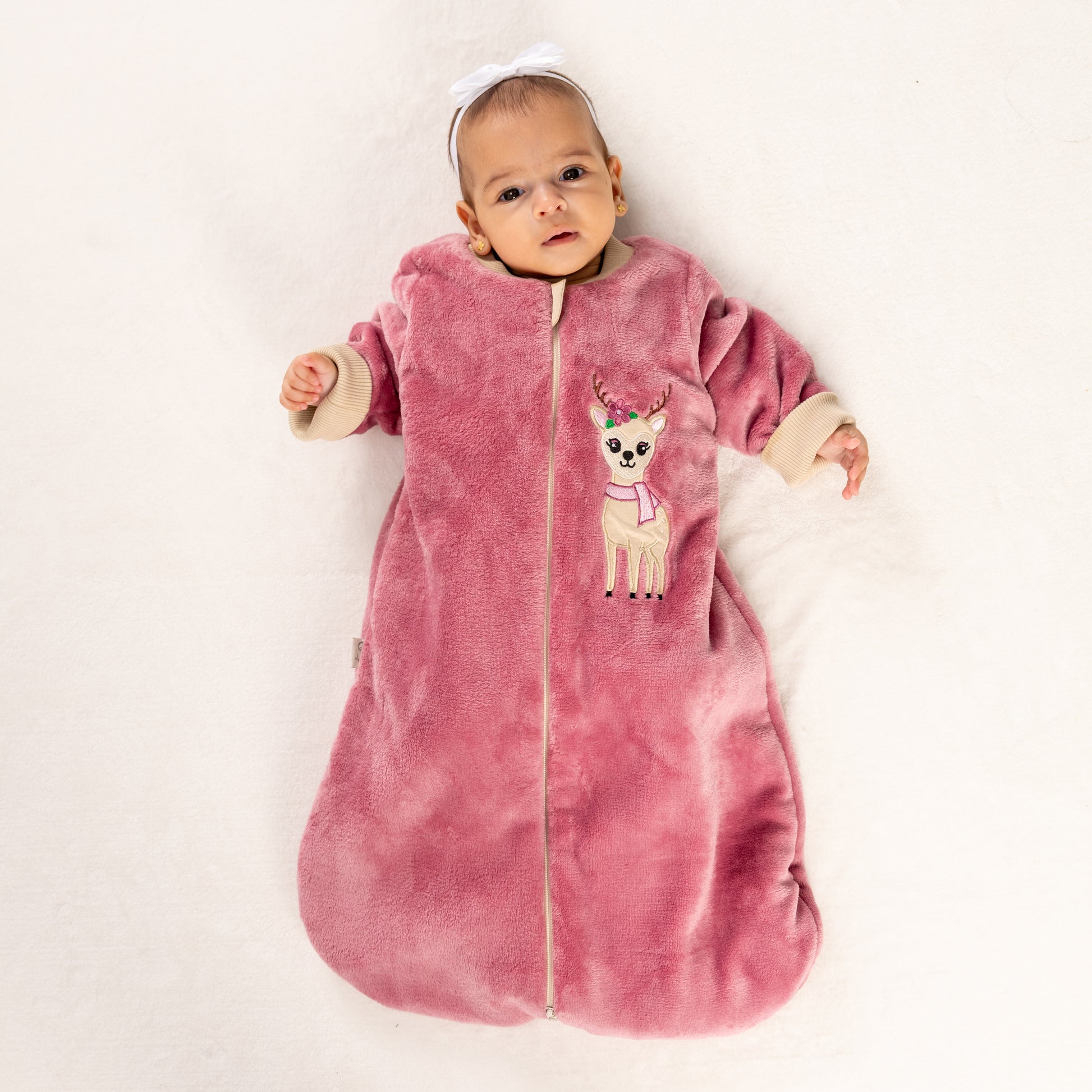 Reindeer- Sleeved Polar Fleece Basic Sleeping Bag