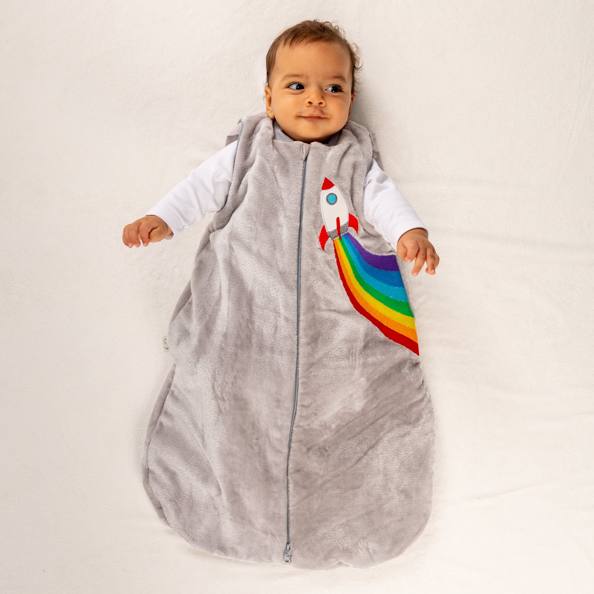 Rainbow Rocket- Removable Sleeves Polar Fleece Basic Sleeping Bag