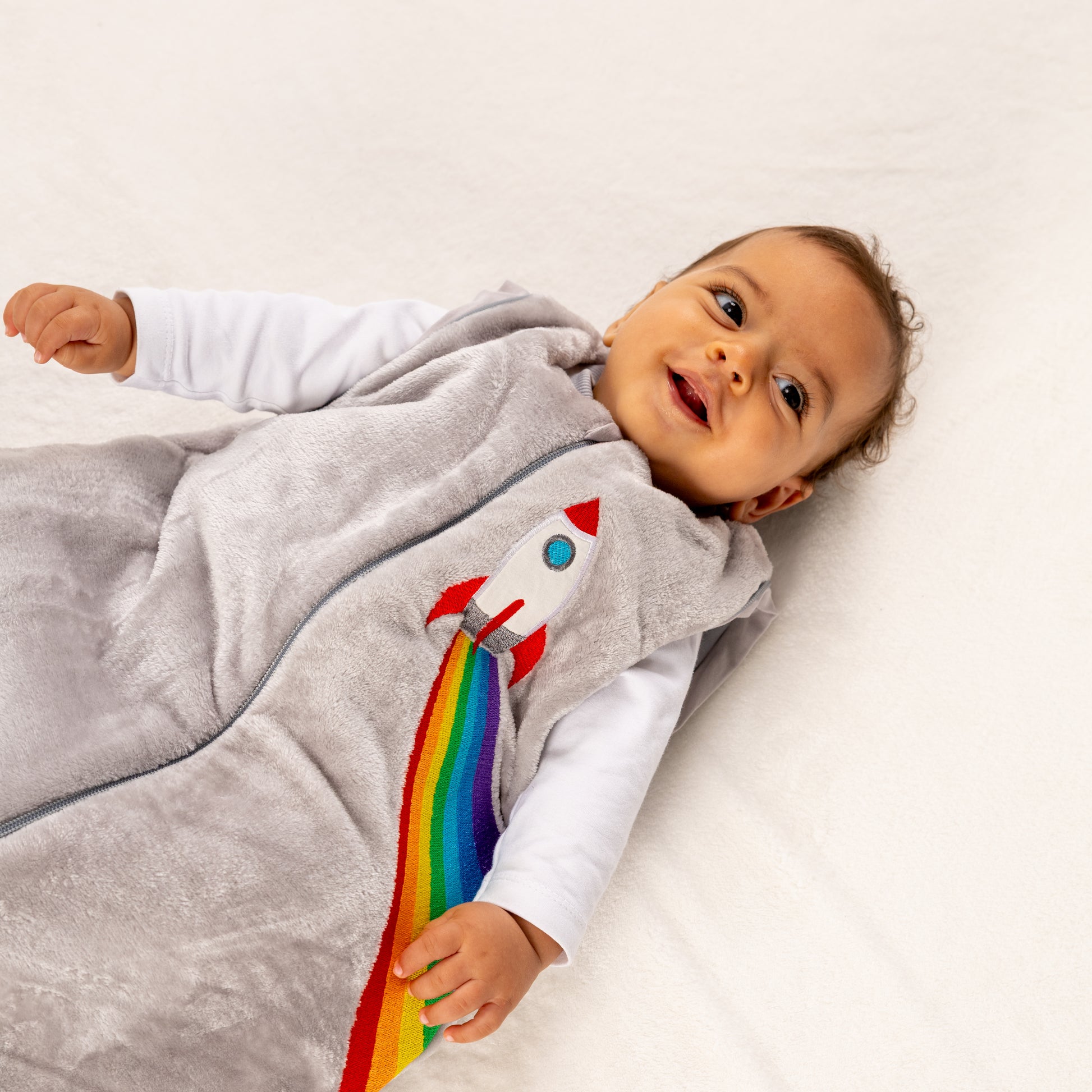 Rainbow Rocket- Removable Sleeves Polar Fleece Basic Sleeping Bag