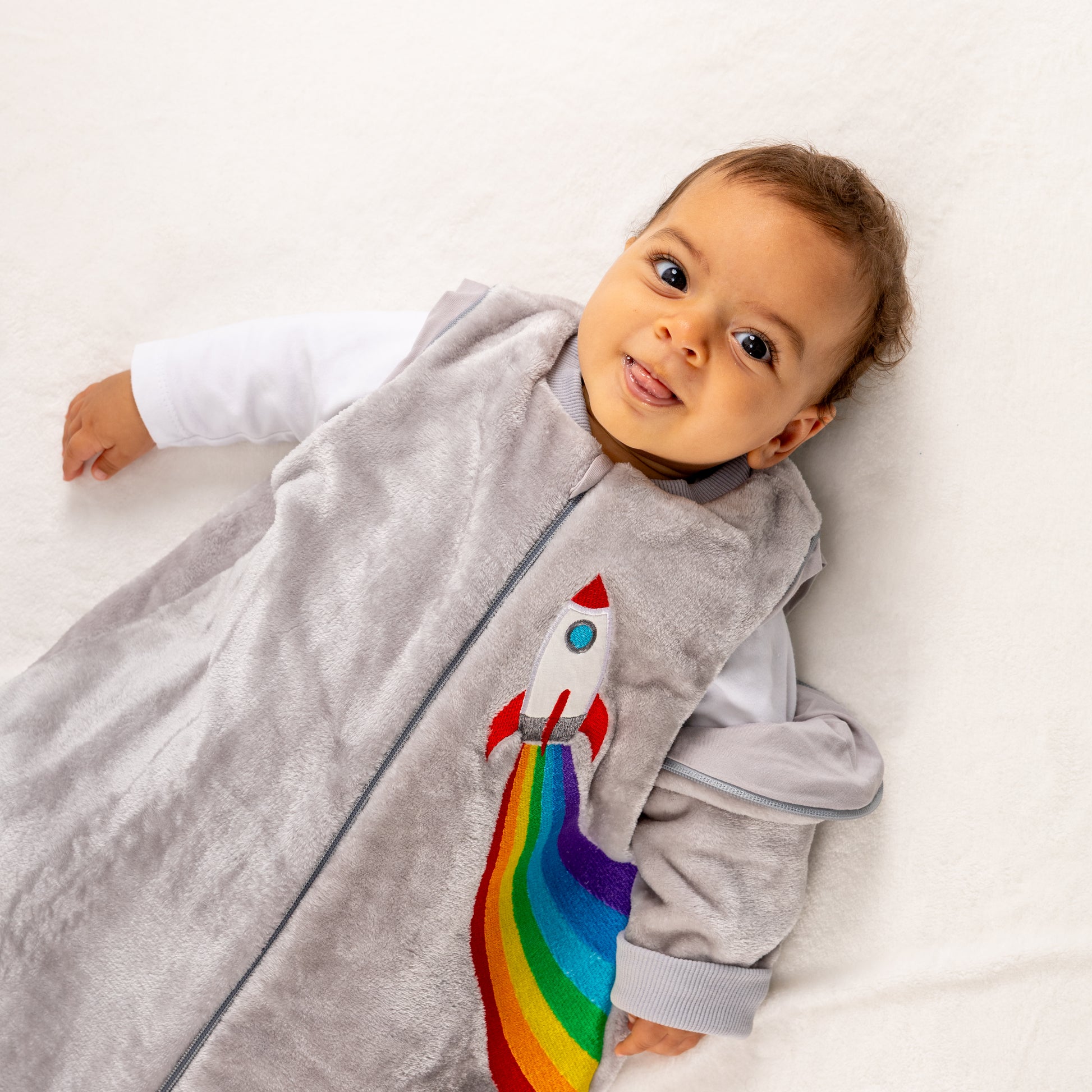 Rainbow Rocket- Removable Sleeves Polar Fleece Basic Sleeping Bag