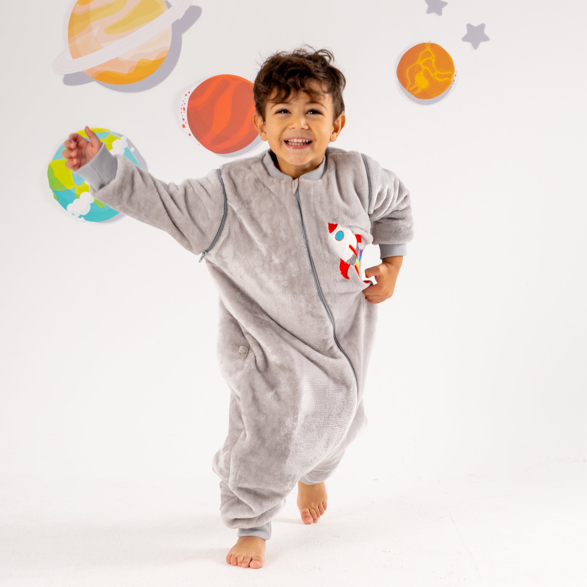 Rainbow Rocket- Removable Sleeves Polar Fleece Walker Sleeping Bag