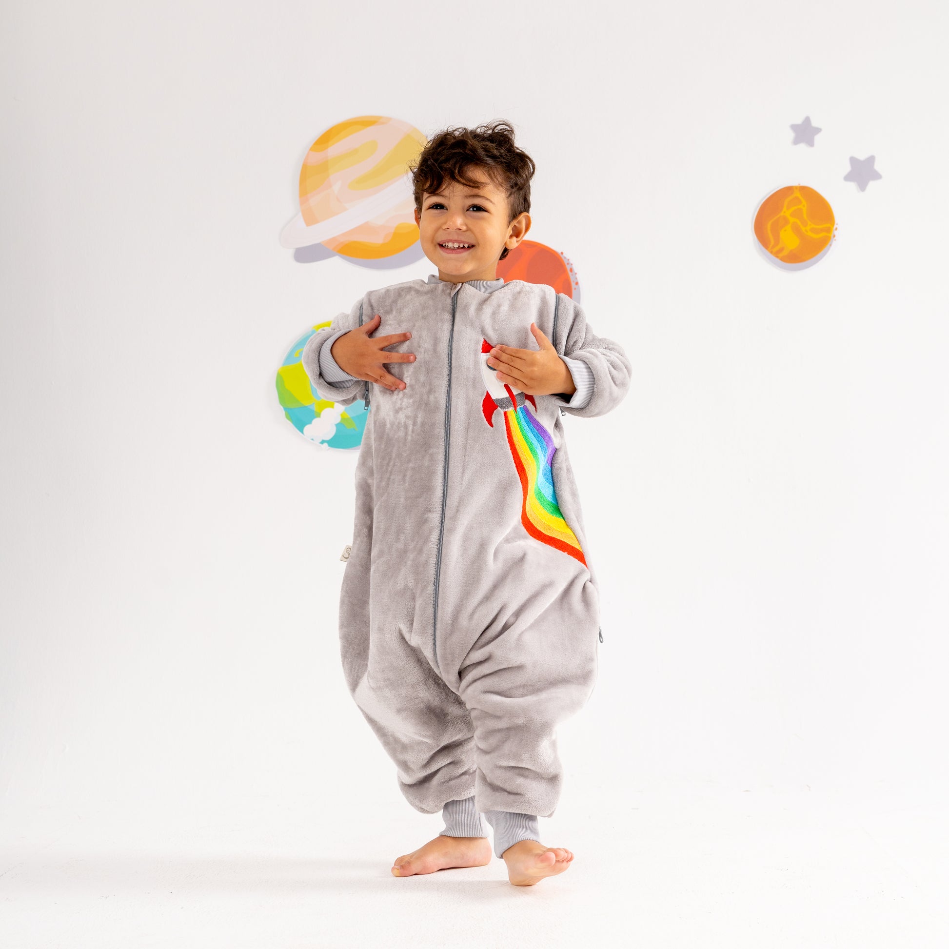 Rainbow Rocket- Removable Sleeves Polar Fleece Walker Sleeping Bag