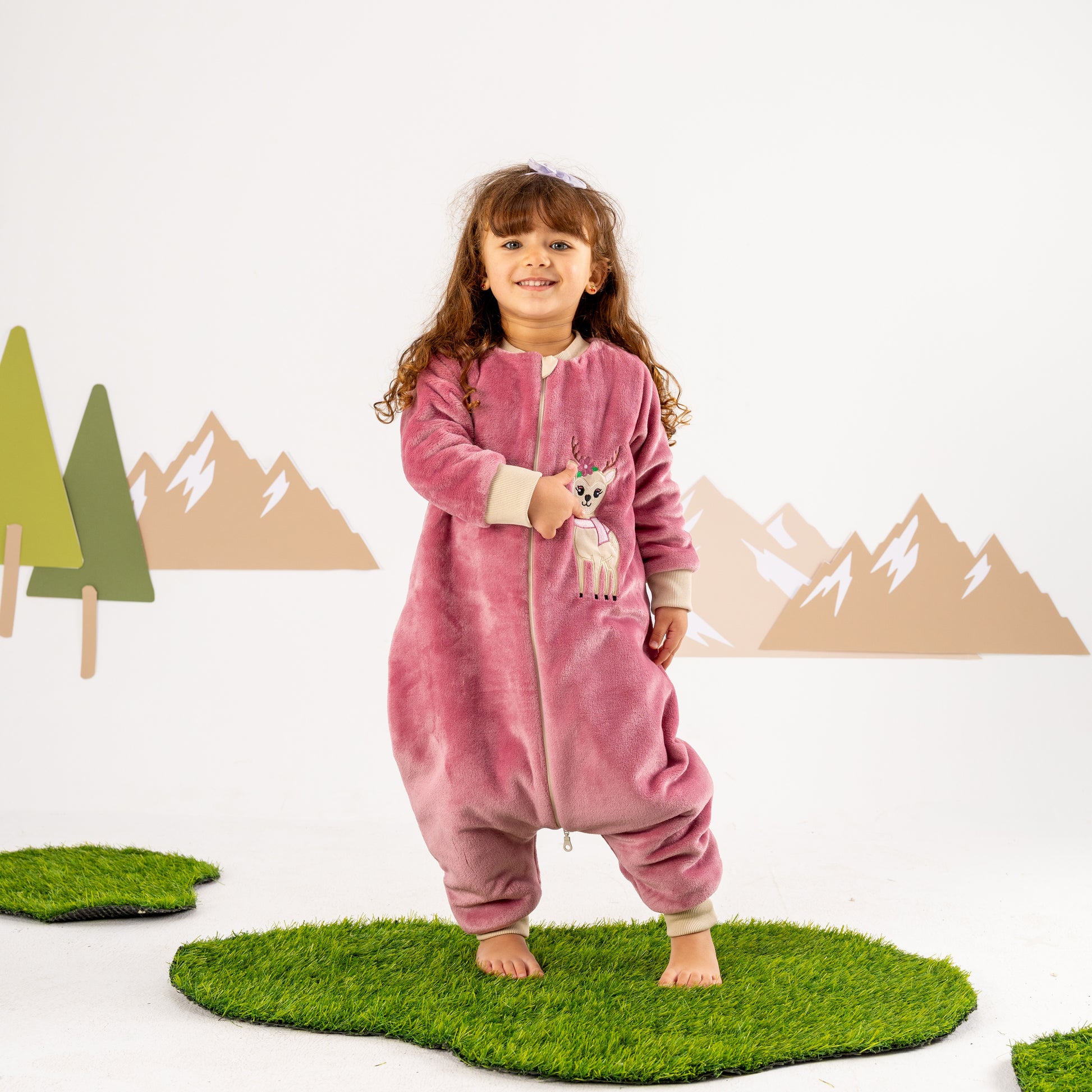 Reindeer- Sleeved Polar Fleece Walker Sleeping Bag