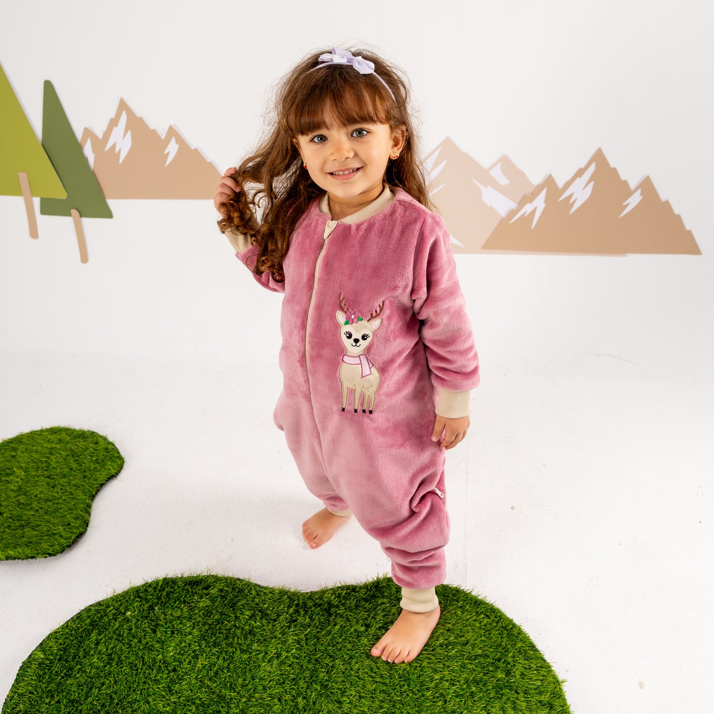 Reindeer- Sleeved Polar Fleece Walker Sleeping Bag