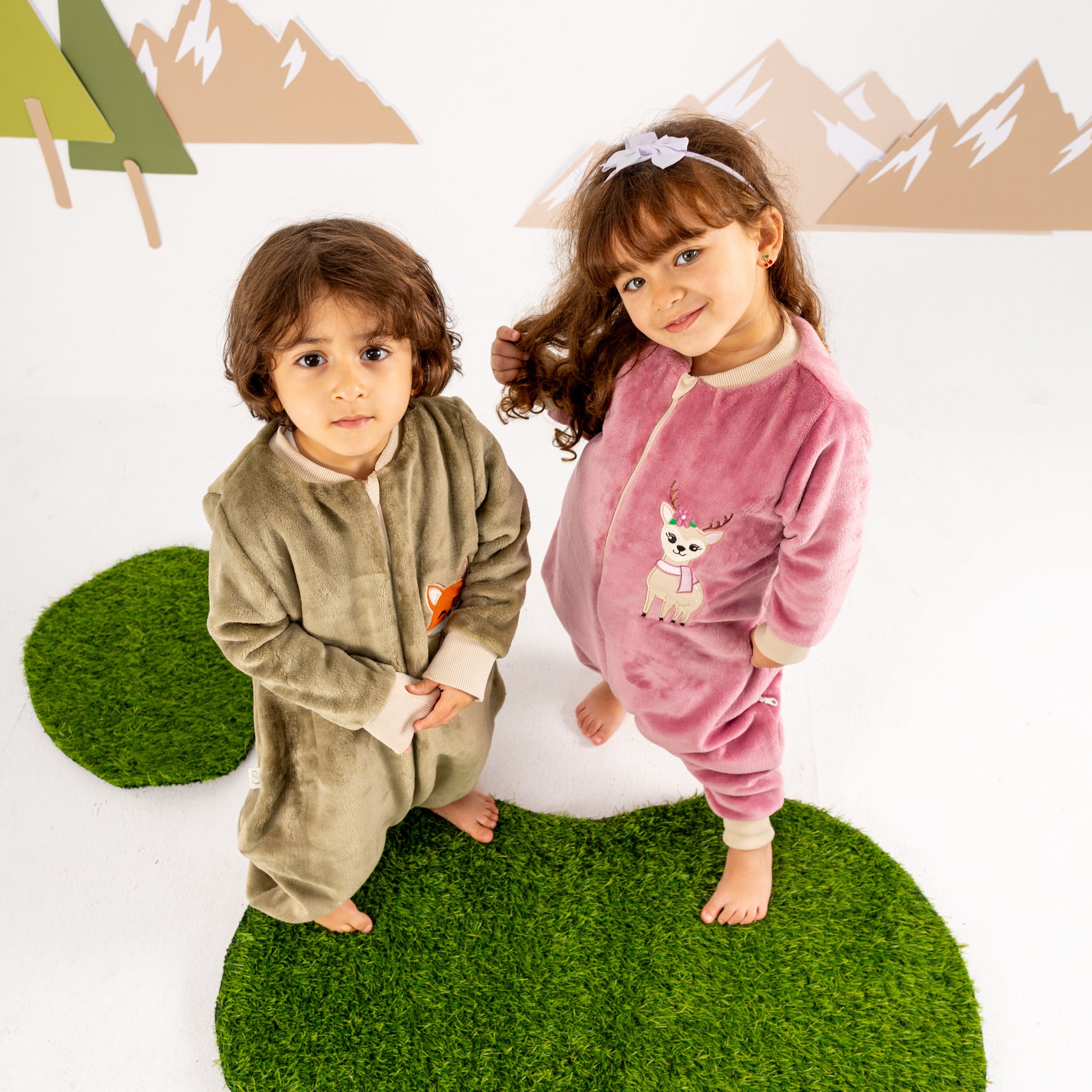 Reindeer- Sleeved Polar Fleece Walker Sleeping Bag