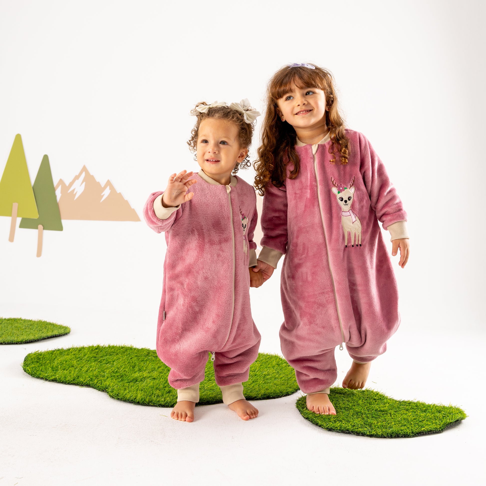 Reindeer- Sleeved Polar Fleece Walker Sleeping Bag