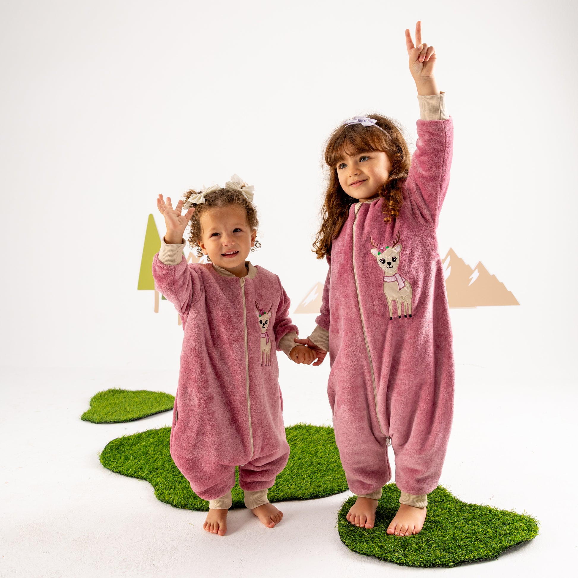 Reindeer- Sleeved Polar Fleece Walker Sleeping Bag