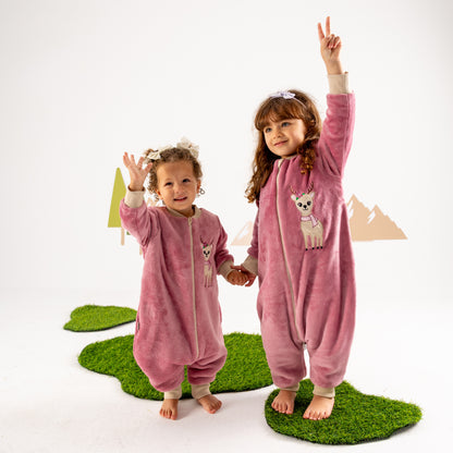 Reindeer- Sleeved Polar Fleece Walker Sleeping Bag