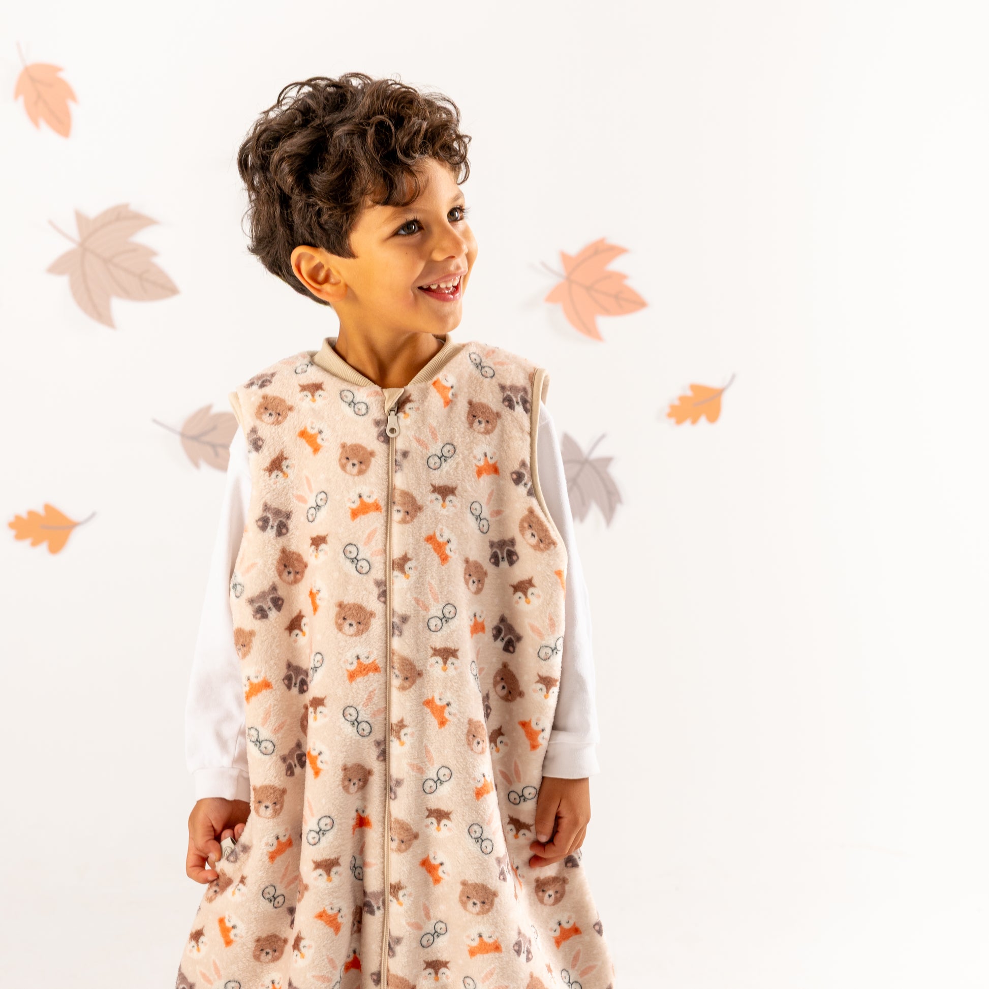 Forest Friends- Sleeveless Polar Fleece Walker Sleeping Bag