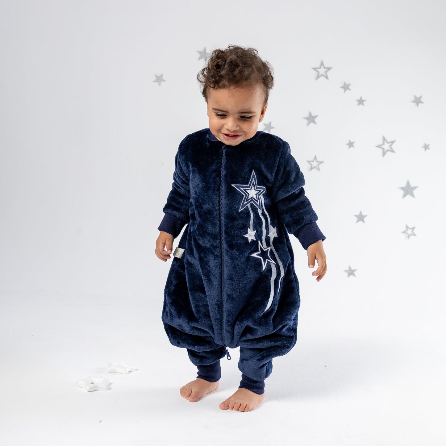 Shooting Star [Navy Blue]- Sleeved Polar Fleece Walker Sleeping Bag