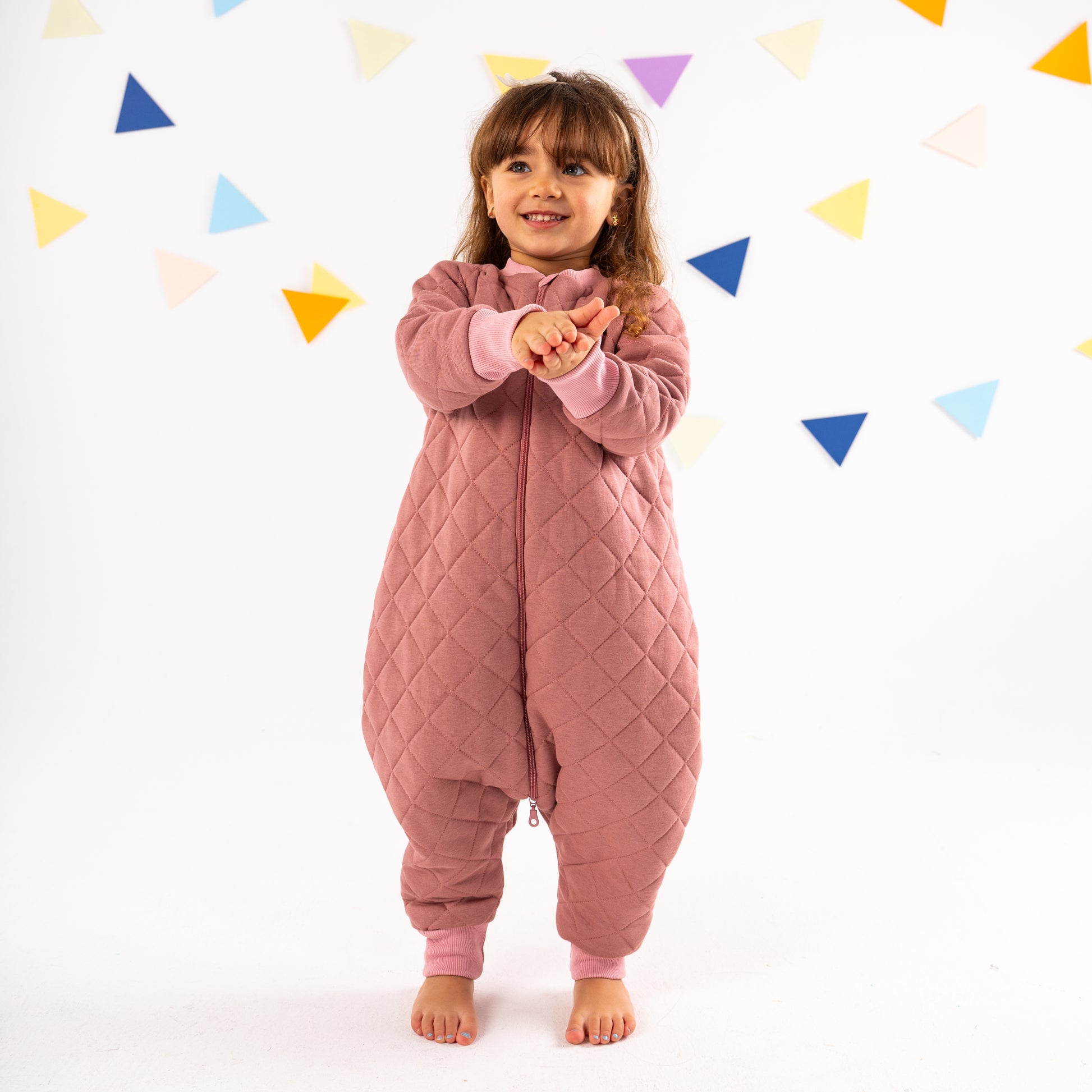 Peony- Sleeved Quilted Cotton Walker Sleeping Bag