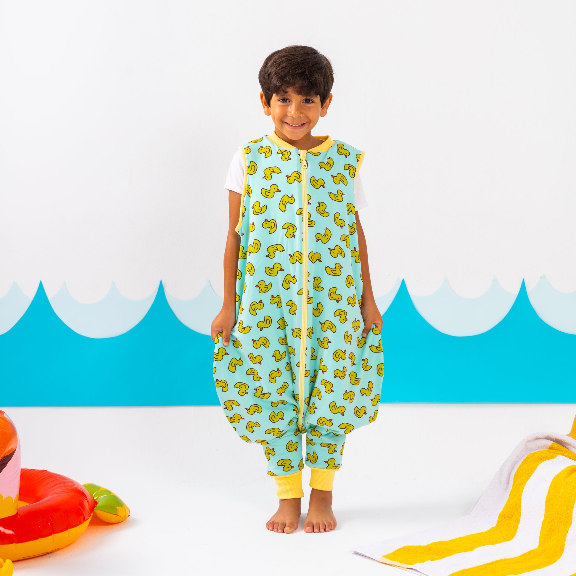 Yellow Duckie- Sleeveless Summer/Spring Walker Sleeping Bag