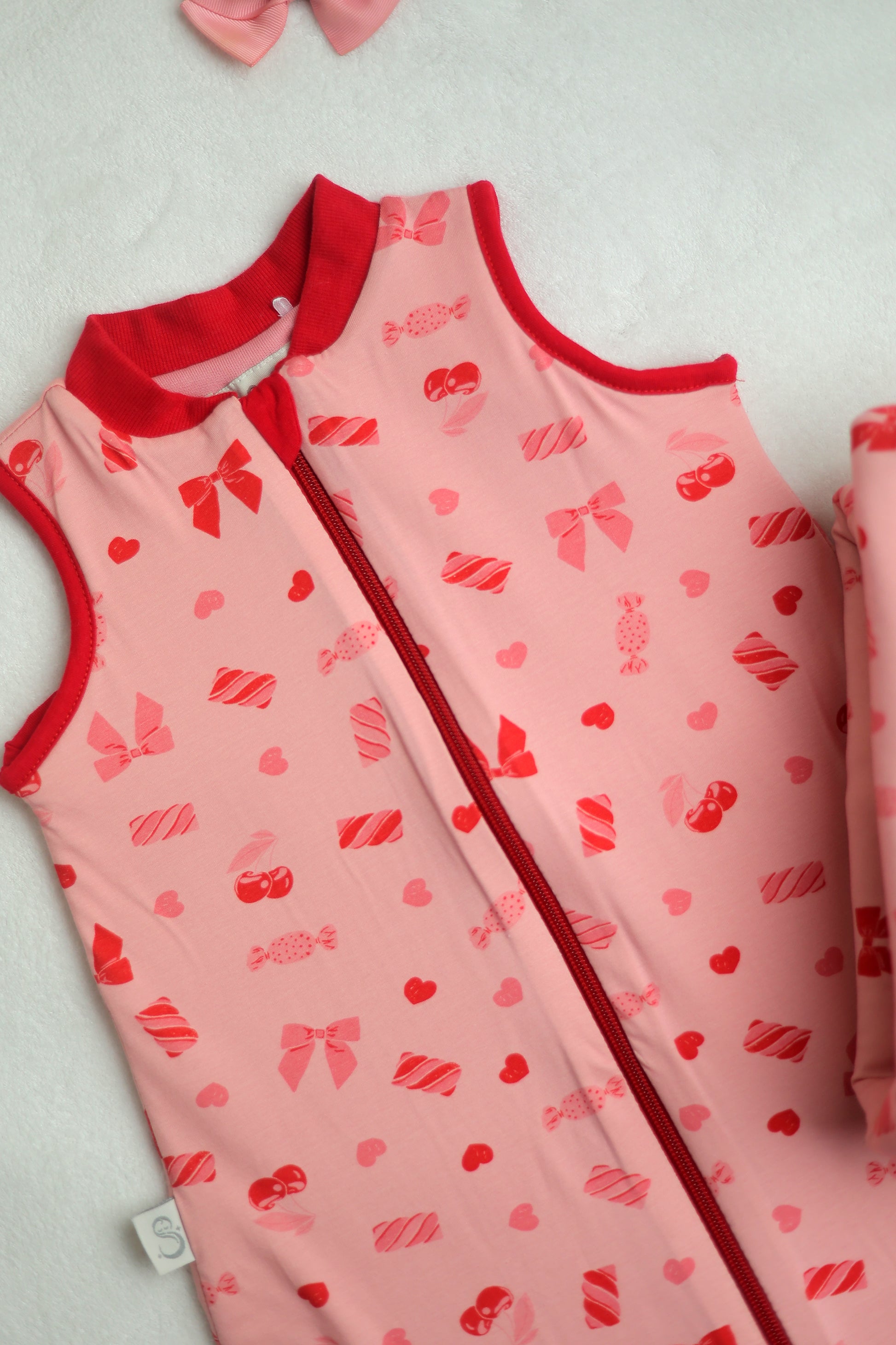 Candy Bows- Sleeveless Summer/Spring Basic Sleeping Bag