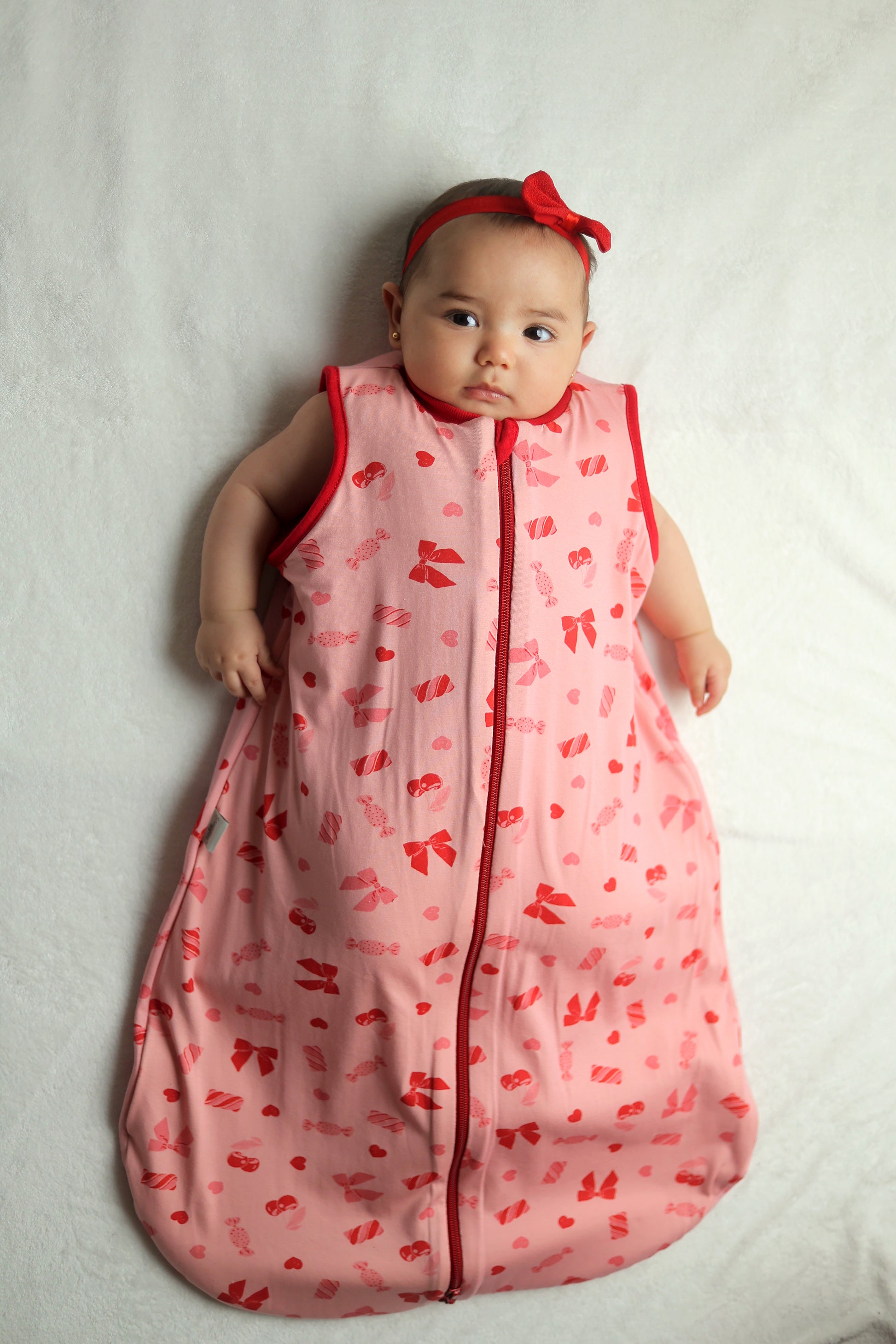 Candy Bows- Sleeveless Summer/Spring Basic Sleeping Bag