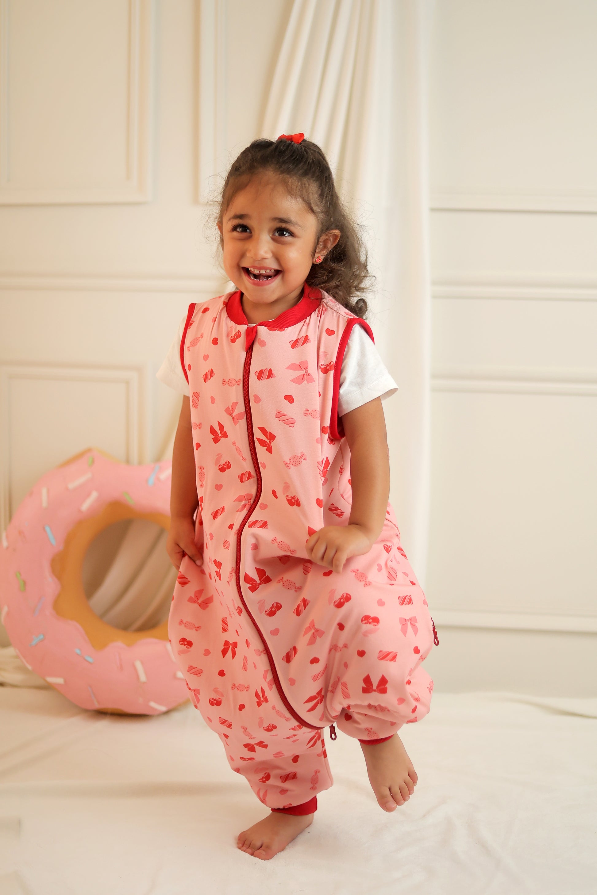 Candy Bows- Sleeveless Summer/Spring Walker Sleeping Bag